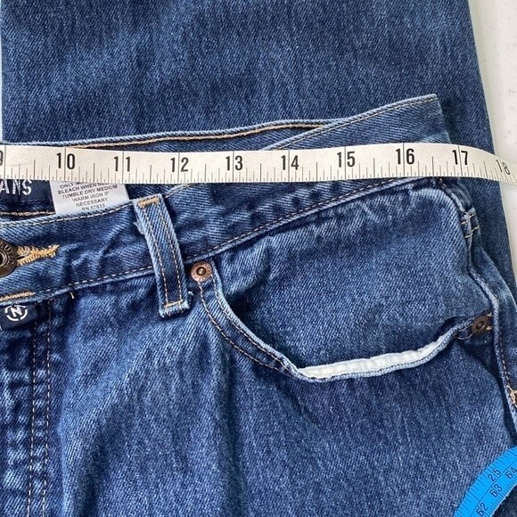 Nautica Classic High Rise Straight Leg Jeans 100% Cotton Rigid Med. Wash Work - Picture 11 of 16